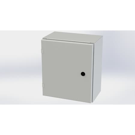 Saginaw Control & Engineering 1/4 Turn Latch Electrical Enclosures, 16 in H, 8 in D, 14 in W, NEMA 3R, 4, 12, 13, Carbon Steel SCE-16EL1408LPLG